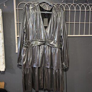 BNWT Eloquii Silver Dress. Size 20